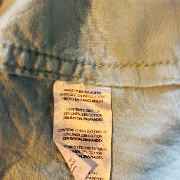 Onia Men's Blue Linen Blend Button Down Shirt Large - Picture 5 of 8